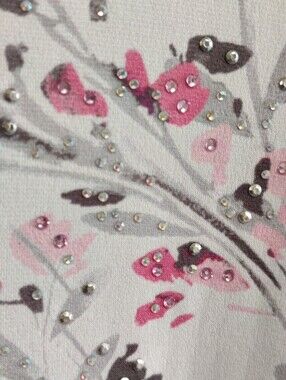 Allison Daley Pink Floral Round Neck Top